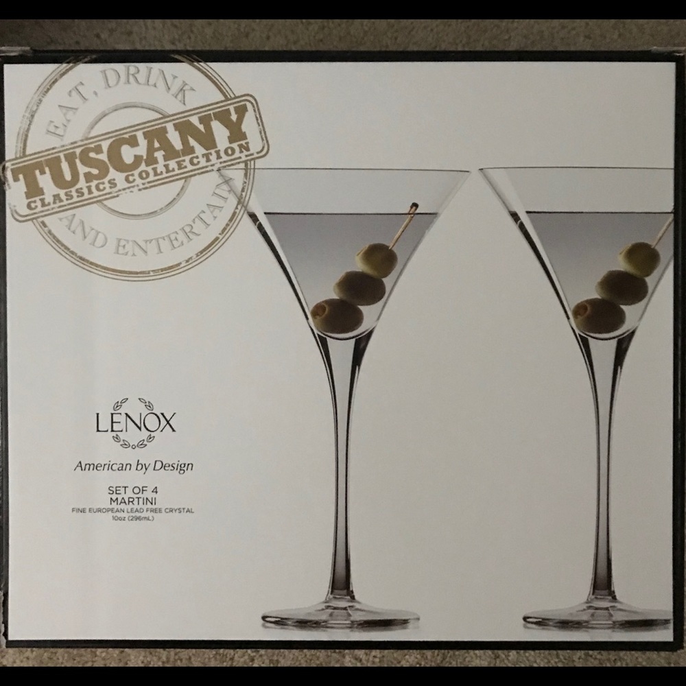 Lenox Tuscany Classics Collection; Martini Glasses